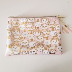 NWT cat cosmetic bag